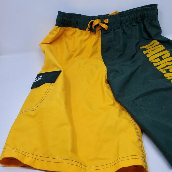Green Bay Packers Boys Swim Shorts Size 14/16 - Picture 3 of 5